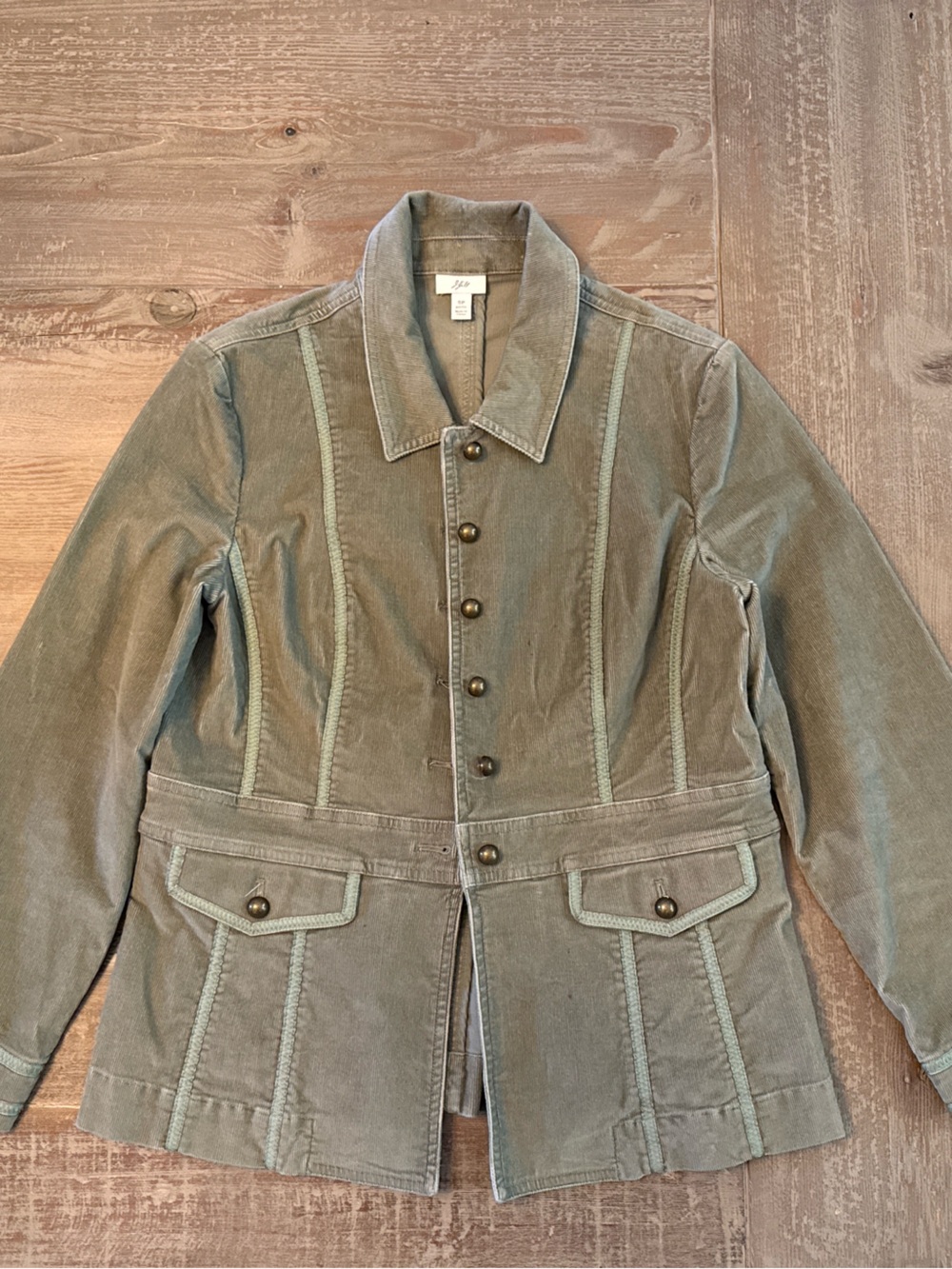 J. Jill Olive Green Utility Corduroy Jacket